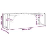  Noge za stolić za kavu s O-oblikom 140x30x43cm lijevano željezo | shoptok.hr