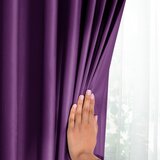 Restilo Vijolična žametna zavesa za delno zatemnitev 140x245 cm Pleat – | Shoptok.si