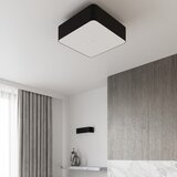 Nice Lamps Crna stropna svjetiljka sa staklenim sjenilom/s tekstilnim sjenilom 55x55 cm Kortez – | shoptok.hr