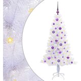 vidaXL Umestno božično drevo med 150 LED Bela 150 cm PVC in jeklo | Shoptok.si