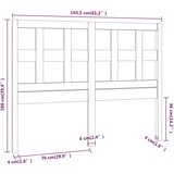  Posteljno vzglavje 165,5x4x100 cm trdna borovina, (20643955) | Shoptok.si