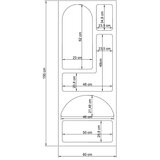 Kalune Design Bijela biblioteka 60x150 cm Lorin – | shoptok.hr