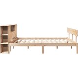 vidaXL Knjižna postelja brez vzmetnice 200x200 cm trdna borovina | Shoptok.si