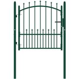  Vrata za ogradu EMMEN s šiljcima čelik 104x97 cm zelena | shoptok.hr