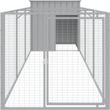  Kućica za pse s igralištem svjetlosiva 110x405x110 cm čelična | shoptok.hr