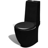 Keramička Keramična WC školjka okrogla pretok vode spodaj črna, (20766801) u