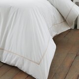 Bianca Bijela/bež 3-dijelna posteljina za bračni krevet od pamučnog perkala 200x200 cm Contrast Trim – | shoptok.hr