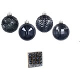  Set od 16 kuglica za božićno drvce, 6 cm, siva u
