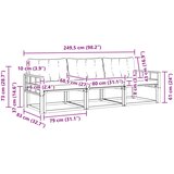  Set vanjskih sofa 3 kom. Bijela i crna | shoptok.hr