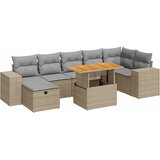  5-dijelni set vrtnih sofa s jastucima poliratan i bagrem bež | shoptok.hr