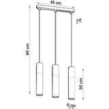  Sollux SL.0649 - Luster na sajli BORGIO 3xGU10/40W/230V beton/metal bela | Eponuda.com