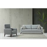 Atelier Del Sofa kristal 3+1 - Light Grey, Dark Grey Light GreyDark Grey Sofa Set Cene