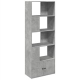  Regal za knjige boja betona 70 x 36 x 189 cm konstruirano drvo Slike