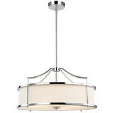 Design OR80872 - Luster na šipci STANZA 4xE27/15W/230V, prečnik 55 cm, sjajni hrom/bela