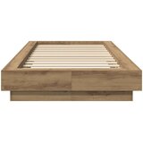  Krevetna konstrukcija s LED svjetlom Hrast artisan 80 x 200 cm | shoptok.hr