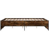  Okvir za krevet boja hrasta 135x190cm konstruirano drvo i metal | shoptok.hr