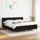  Krevet s oprugama i madracem crni 180x200 cm od tkanine | shoptok.hr