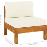  Vrtni set za sjedenje s jastucima, 6 dijelova, 100 x 60 cm, akacija | shoptok.hr