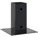  Postolja za stupove kvadratna 4 kom čelik presvučen prahom Antracitno siva 71 x 71 mm | Shoptok.si