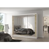 ADRK GARDEROBNA OMARA CHESTER 250 CM (VE BARV)-Bela/Hrast Cene
