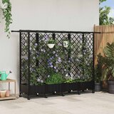  Povišeni krevet s mrežom i krovom Crna 202,5 x 40 x 127 cm PP | shoptok.hr