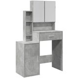  The Living Store Toaletna mizica z omarico betonsko siva 80x35x132 cm - Toaletna Mizica, (21496051) | Shoptok.si