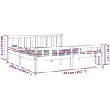  Okvir za krevet od masivnog drva crni 160 x 200 cm | shoptok.hr