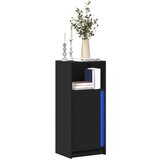 vidaXL Komoda z LED črna 42,5x34x100 cm inženirski les | Shoptok.si