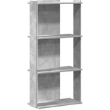 Maison Chic Knjižna omara - Knjižni regal 3-nadstropna beton. siva 60x30x120 cm inž. les, (21725156) Cene