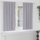  Zavjese za blackout s prstenovima 2 pcs Metalna Siva | Eponuda.com