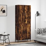 vidaXL Visoka komoda dimljeni hrast 69 5x34x180 cm konstruiranog drva | shoptok.hr