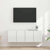 TV stenska omara 2 pcs Visok sijaj bela 59,5 x 31 x 40 cm, (5000112731) | Shoptok.si