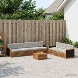  Set vanjskih sofa 8 pcs Prirodna i svjetlosiva 79 x 79 x 37 cm | shoptok.hr