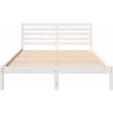  Krevetna konstrukcija Bijelo 140 x 220 cm Čvrsto borovo drvo | shoptok.hr
