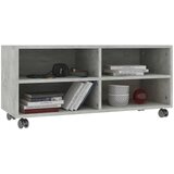TV ormarić s kotačima boja betona 90x35x35 cm konstruirano drvo | shoptok.hr