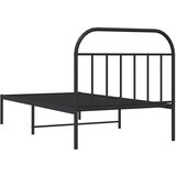 Metalni okvir za krevet s uzglavljem crni 100x200 cm | shoptok.hr
