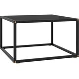  Stolić za kavu crni s crnim staklom 60 x 60 x 35 cm | shoptok.hr