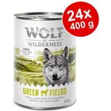 Wolf of Wilderness Varčno pakiranje Adult 24 x 400 g - Mešano pakiranje: jagnjetina & raca