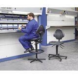 meychair Vrtljiv delovni stol za velike obremenitve, obremenitev do 160 kg, s talnimi drsniki, območje nastavitve višine 480 - 620 mm | Shoptok.si