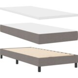 vidaXL Box spring postelja z vzmetnico taupe 90x200 cm tkanina | Shoptok.si