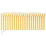 Tenda na ručno uvlačenje s roletom LED 3,5 x 2,5 m žuto-bijela | shoptok.hr