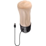 Zero Tolerance Tight Lipped - usisno-vibrirajuća umjetna vagina (prirodna) | shoptok.hr