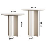 Hanah home set stolova za kafu leo (55 + 45) cream | ePonuda.com