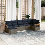 vidaXL 7-dijelni set vrtnih sofa od poliratana s jastucima sivi | shoptok.hr