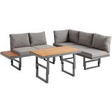 Ambia Garden LOUNGE GARNITURA akacija masivno jeklo Cene