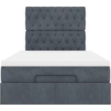 vidaXL Okvir kreveta s madracima tamnosivi 120x200 cm baršunasti | shoptok.hr