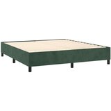 vidaXL Box spring postelja z vzmetnico temno zelena 180x200 | Shoptok.si