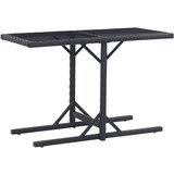 vidaXL Vrtni stol crni 110 x 53 x 72 cm stakleni i poliratan Cijene