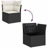  Sjedeća garnitura za vrt 9 kom. Crna i Krema poliratan 289 x 178,5 x 69 cm | Shoptok.si