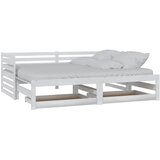  Dnevni ležaj na izvlačenje 2 x (90 x 200) cm bijeli od borovine | Eponuda.com